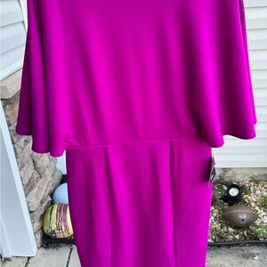 Lulu's Vibrant Fuchsia One Shoulder Dress